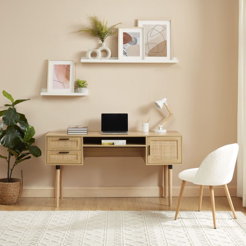 Bureau droit AMANA Cannage rotin - Maisons du Monde