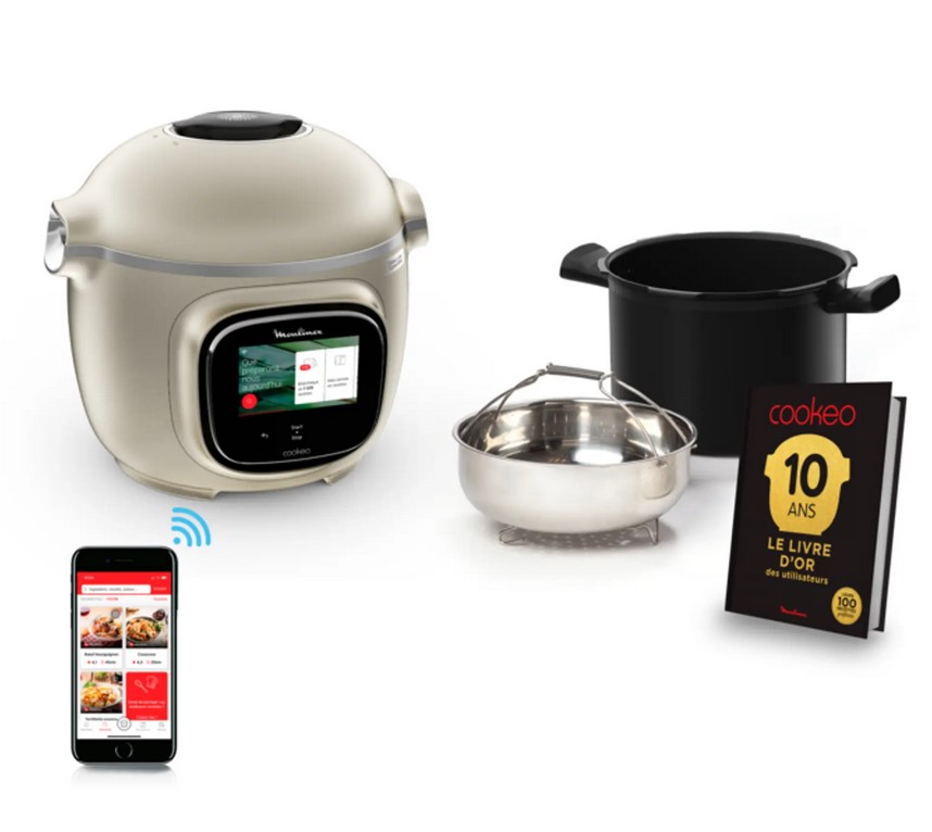 Multicuiseur MOULINEX Cookeo Touch WiFi Edition et Recettes illimitées pas cher - Robot de Cuisine Electro Dépôt