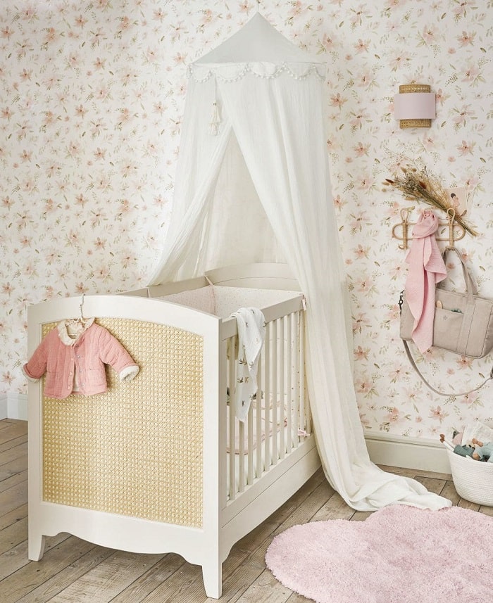 Lit bébé évolutif DEBBIE à barreaux 70x140 cm écru et beige - Maisons du Monde