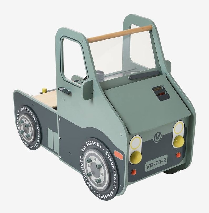 Ma Voiture à réparer en bois FSC® beige pas cher - Jouets Vertbaudet