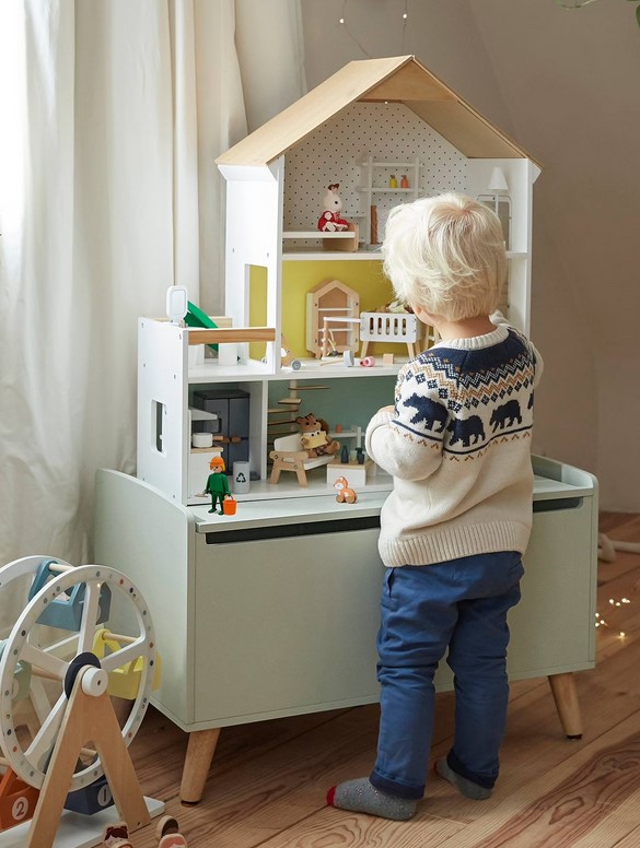 Maison des Amis des Petits en bois FSC® blanc pas cher - Jouets Vertbaudet