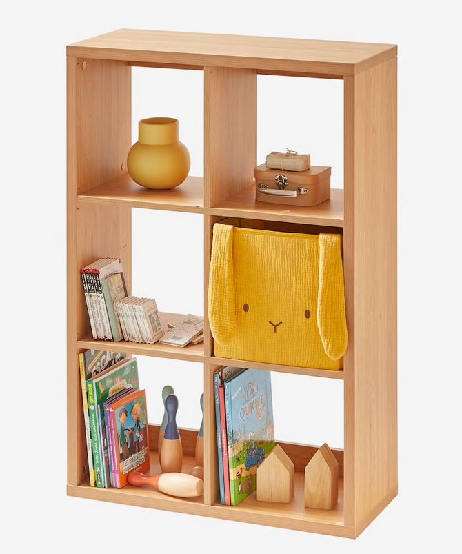 Meuble de rangement 6 cases bois pas cher - Meuble de Rangement Enfant Vertbaudet