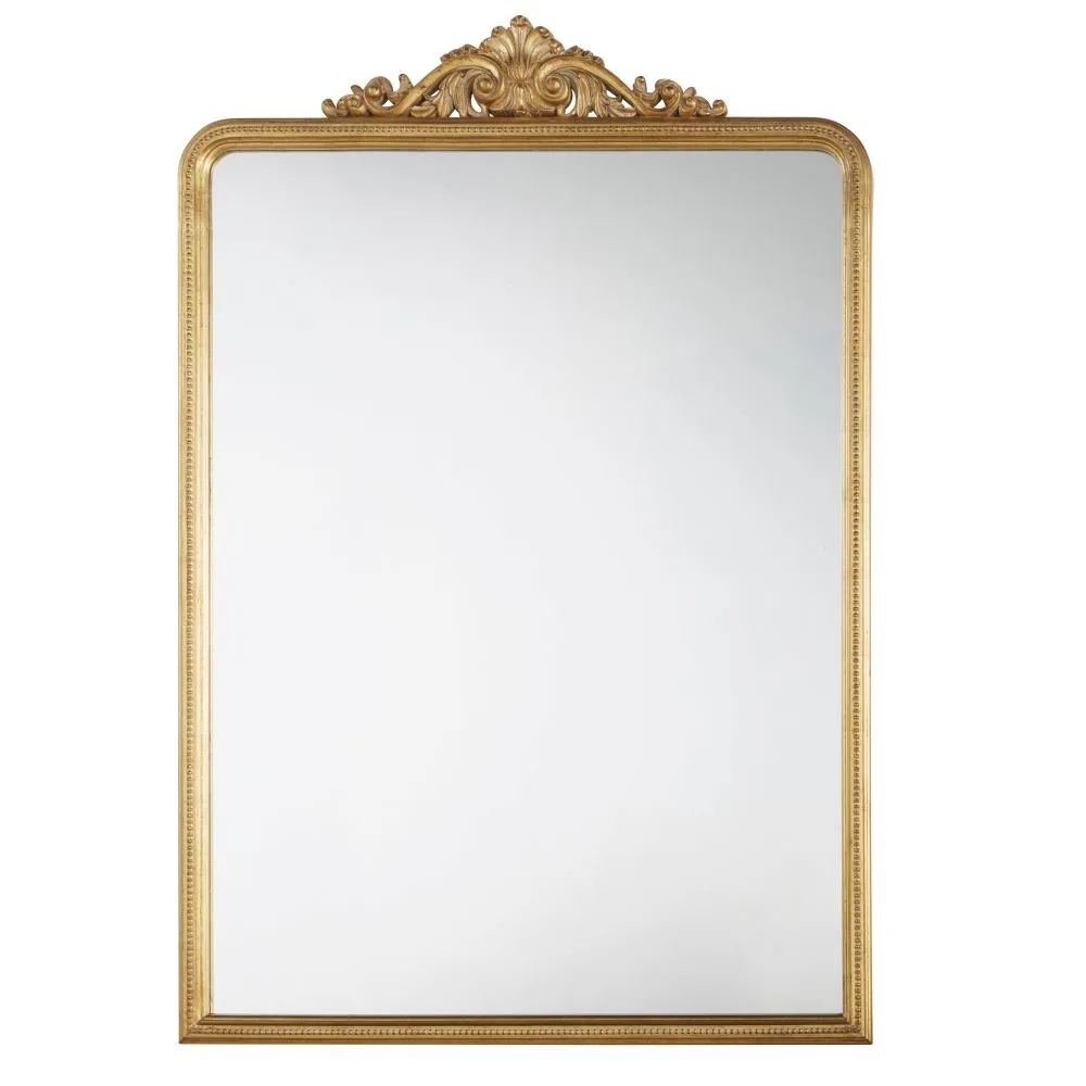 Miroir LEO à moulures dorées 110x160 cm - Miroir Maisons du Monde