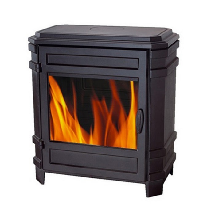 Poêle à bois Invicta VOSGES 8 kW noir en fonte pas cher - Poêle à bois Castorama