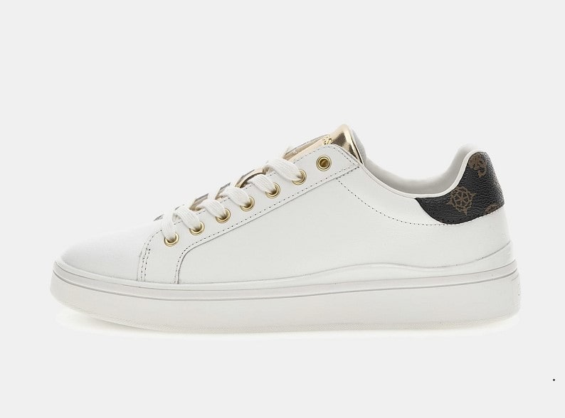 Sneakers BONNY GUESS cuir véritable Blanches