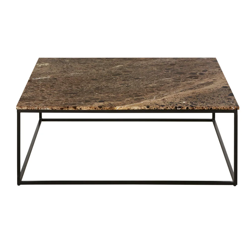 Table basse carrée MARBLE en marbre marron - Table basse Maisons du Monde