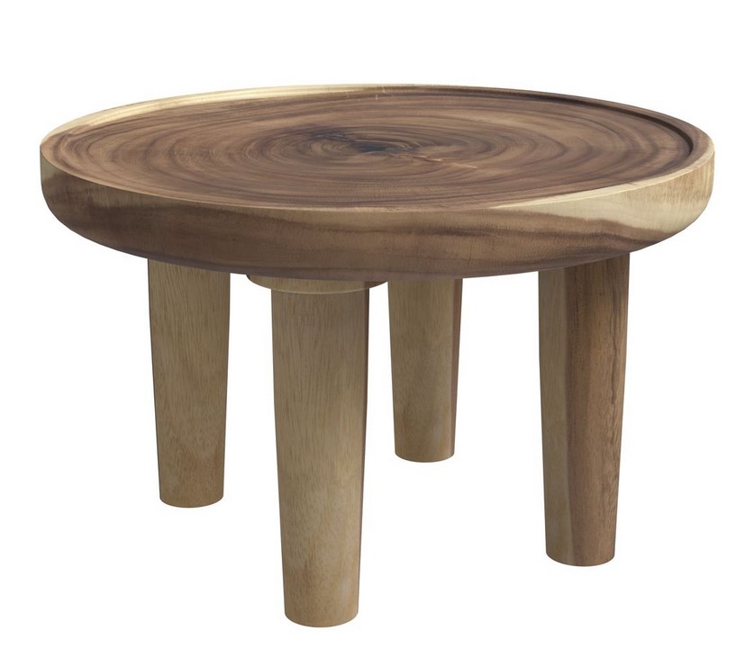 Table basse GINA en bois de suar D60cm