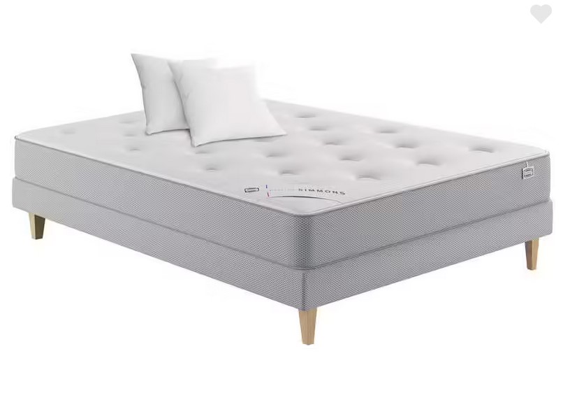 Matelas + sommier 140x190 cm SIMMONS PACK XL + 2 oreillers pas cher - Literie Conforama