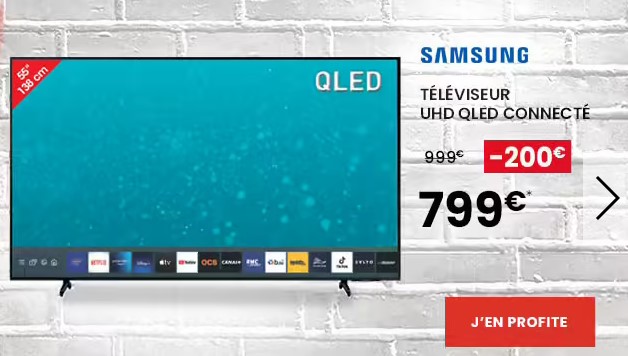 Téléviseur SAMSUNG QE55Q60A UHD 4K Qled 138 cm pas cher - Black Friday Téléviseur Conforama