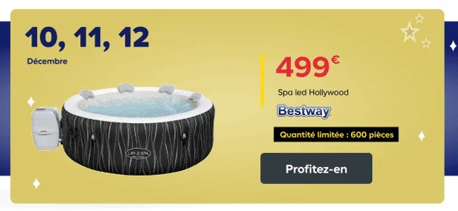 Spa gonflable Bestway Lay-Z-Spa HOLLYWOOD 4/6 places pas cher - Spa Castorama