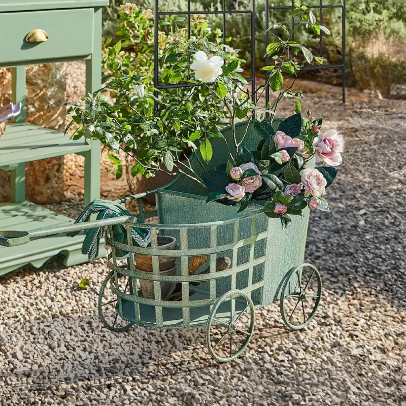 Jardinière PAVIGNAC en Fer vert vieilli - Loberon