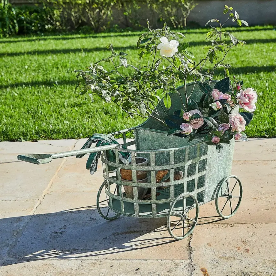 Jardinière PAVIGNAC en Fer vert vieilli de Loberon