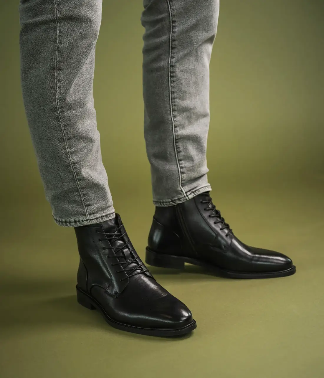 BOOTS ACHILLE Bocage Homme en cuir noir : Élégance intemporelle et confort