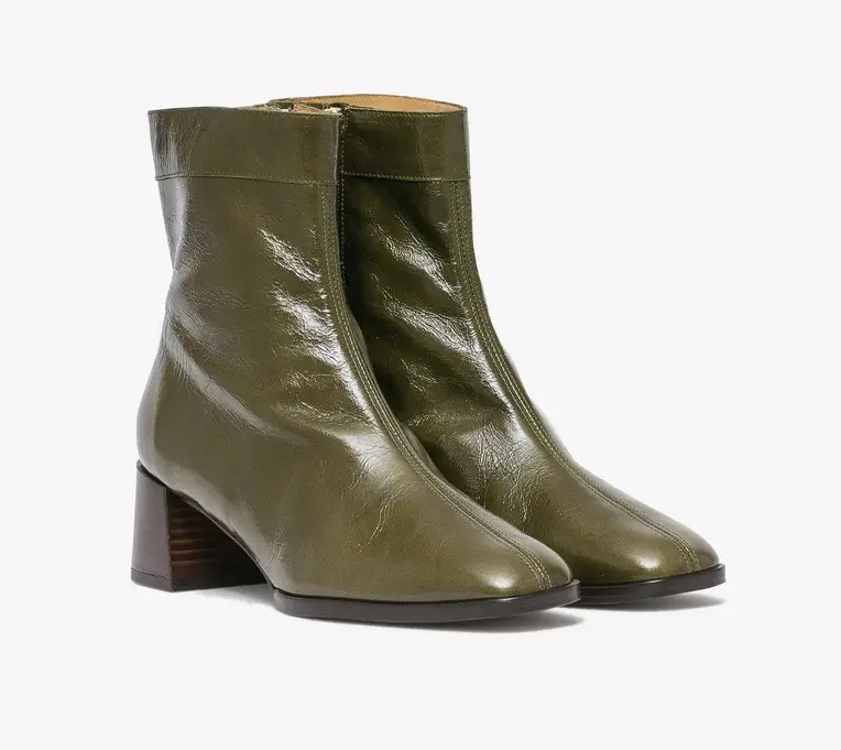 BOOTS TAMARA Bocage Vert en cuir pour Femme