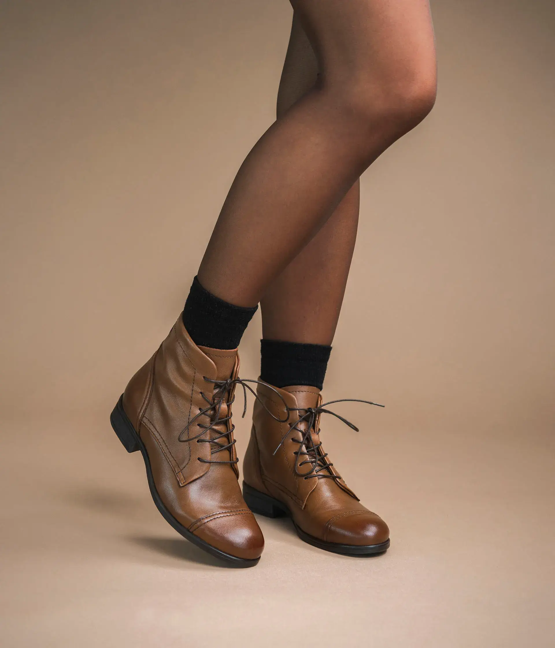 BOOTS TIBBYE Bocage Femme Marron en Cuir : Le Confort et le Style au Rendez-vous