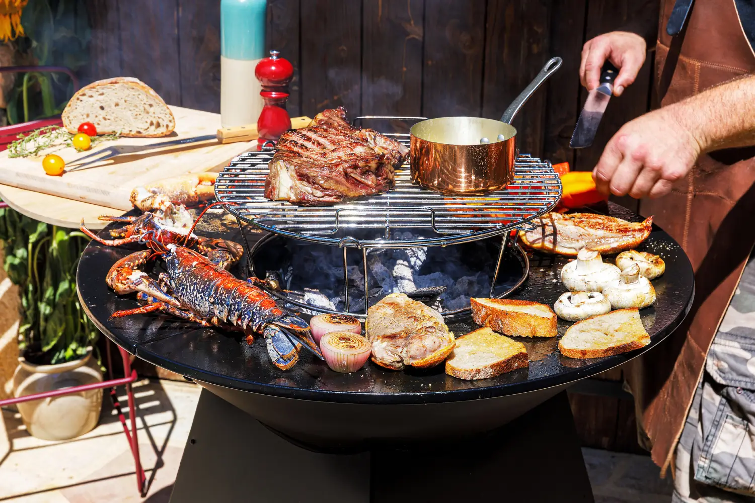 Brasero de cuisson SOMAGIC en acier ⌀70cm pas cher - Brasero Castorama