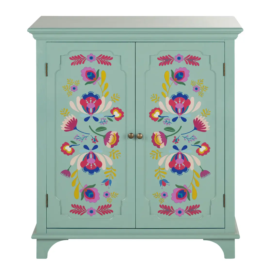 Buffet ROULOTTE 2 portes bleu à motifs multicolores de Maisons du Monde