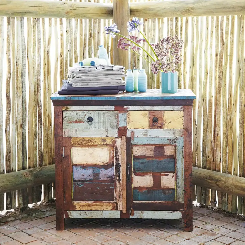 Buffet CALANQUE 2 Portes en bois recyclé multicolore de Maisons du Monde
