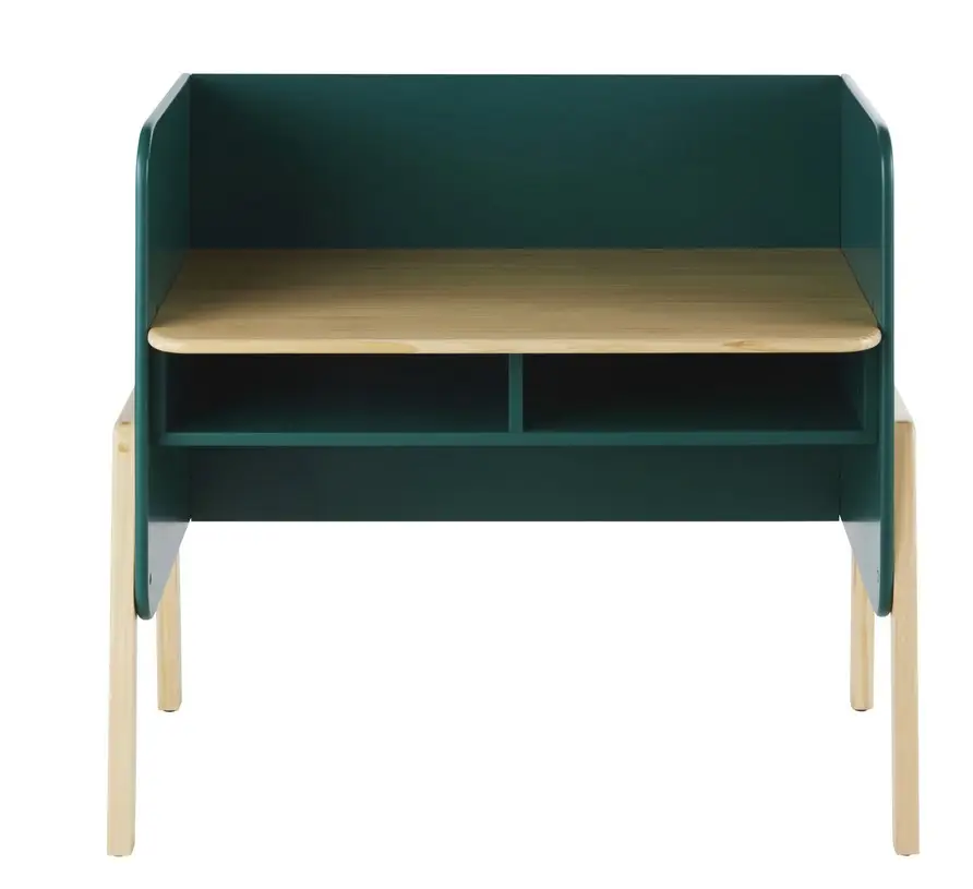 Bureau évolutif enfant YASMI en bois de pin et vert sapin - Maisons du Monde