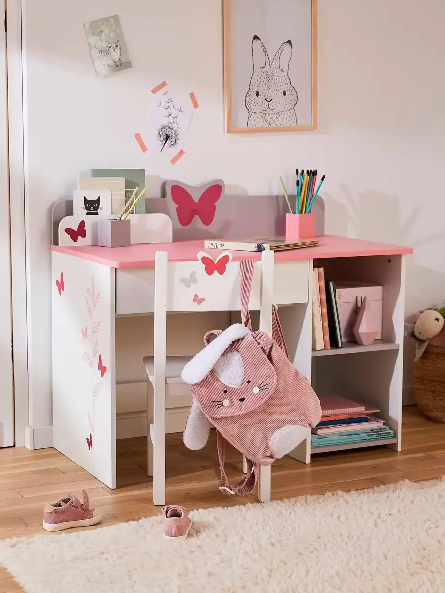 Bureau maternelle LIGNE ENVOLEE blanc pas cher - Bureau Enfant Vertbaudet