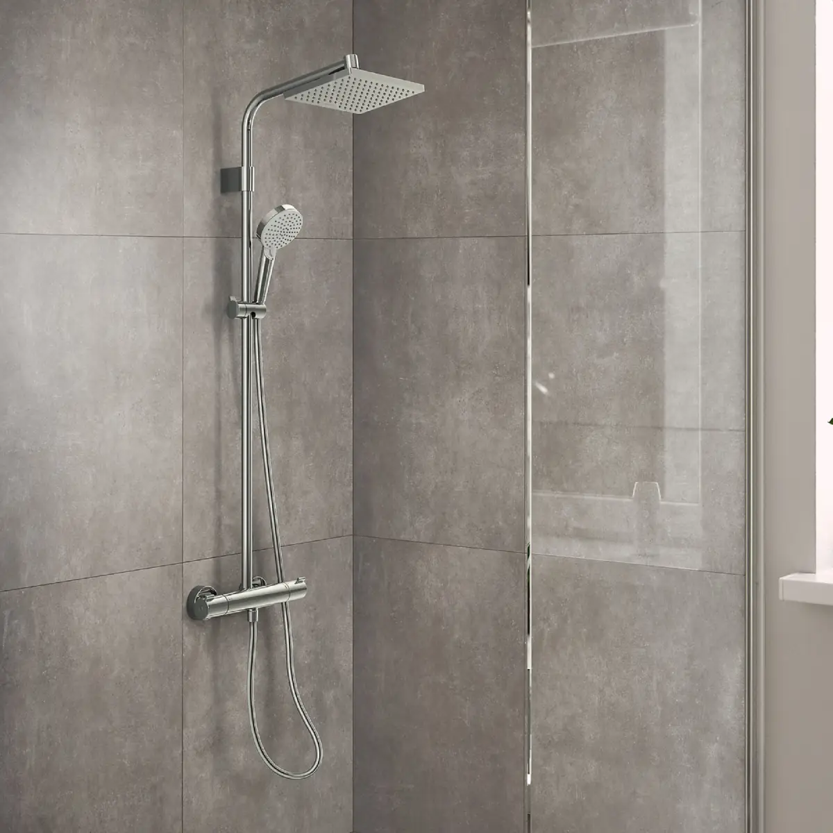 Colonne de douche thermostatique Hansgrohe Showerpipe Waterform 230 - Castorama