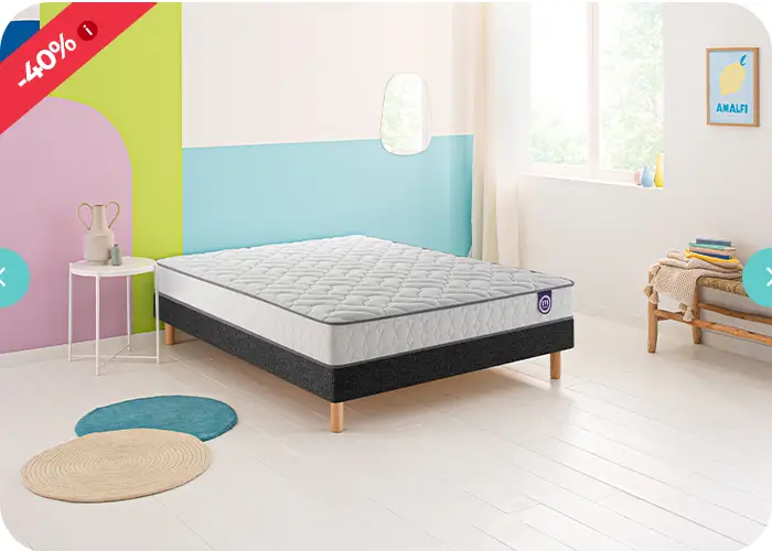 Ensemble OPTILIT Merinos Matelas + Sommier 140x190 cm 