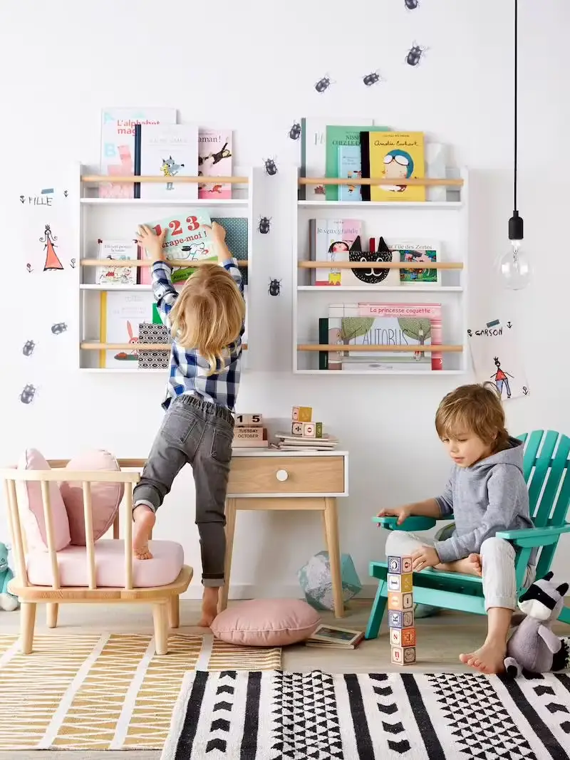 Etagère à livres 3 niveaux blanc pas cher - Étagère murale enfant Vertbaudet