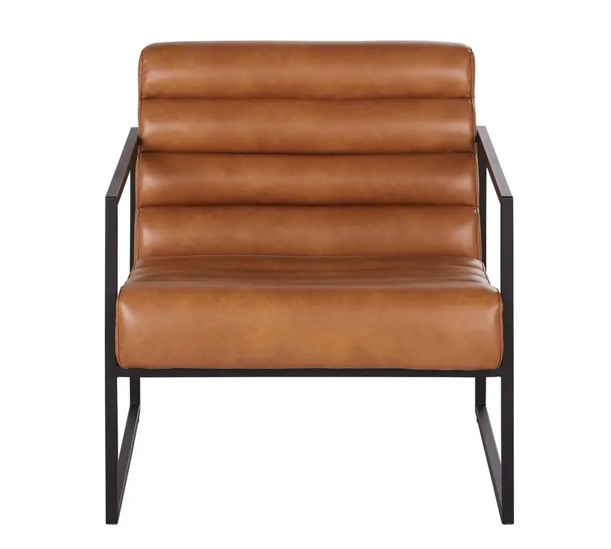 Fauteuil CANYON camel et acier noir - Maisons du Monde