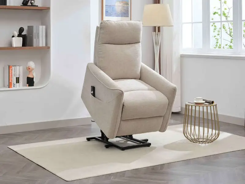 Fauteuil relax électrique CONY Tissu beige pas cher de Conforama : 51% de Réduction !