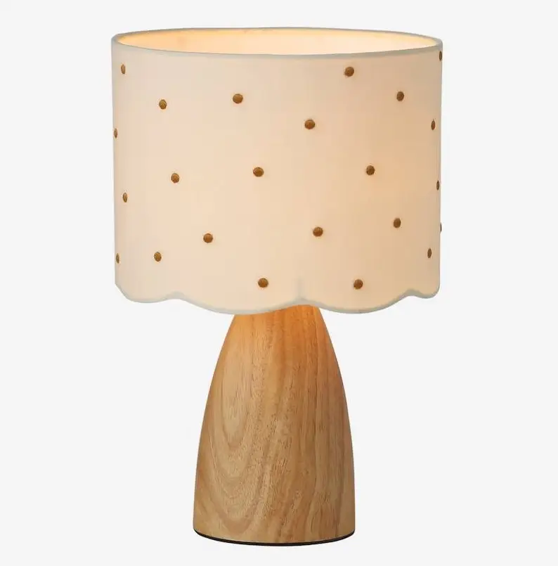 Lampe de Chevet pois brodés écru - Vertbaudet