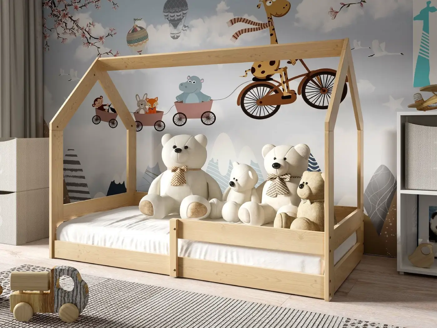 Lit Enfant EDMOND 123 en Bois de pin pas cher de Mobilier1 : Robuste, Évolutif et Abordable