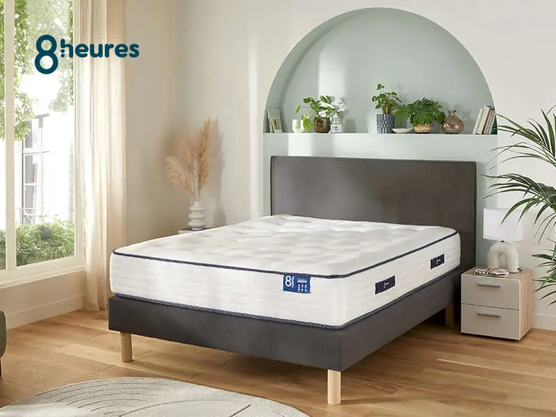 Matelas 8 HEURES LE TRIOMPHANT 160x200 cm Ressorts + mémoire de forme épaisseur 28 cm pas cher de Conforama : Réduction de -50%