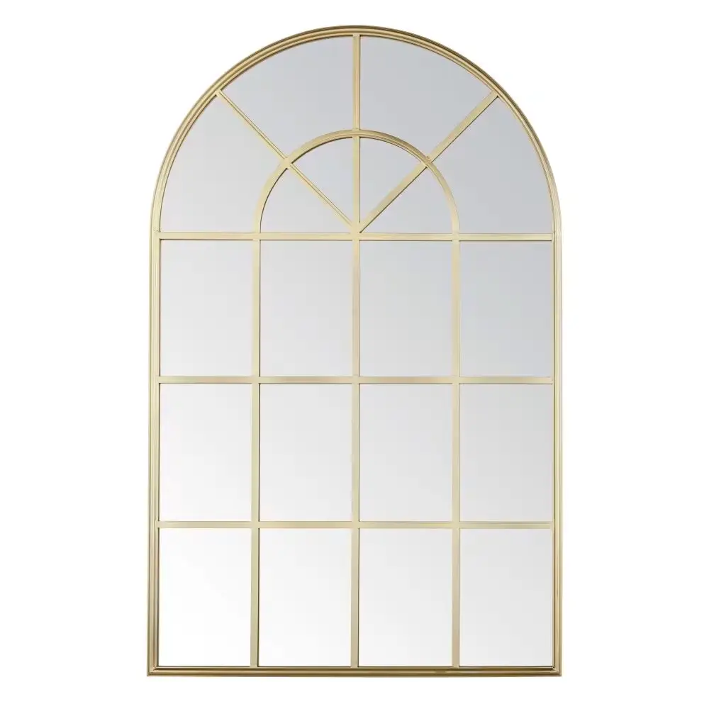 Miroir fenêtre arche TIARA  en métal doré 90x140 cm - Maisons du Monde