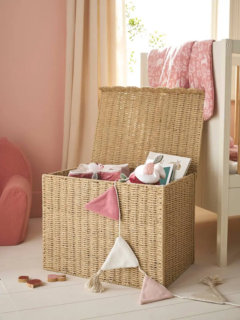 Panier de rangement XL FESTON malle en corde de papier beige - Vertbaudet