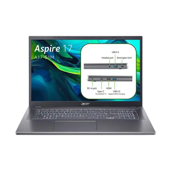 Acer Aspire A17-51M (17.3'' FHD) : i5-13e Gén. | 16Go RAM | 512Go SSD - L'Ultime PC Portable Polyvalent