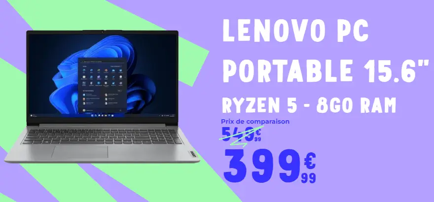 Lenovo IdeaPad 1 15ALC7 : Le PC Portable 15'' FHD pas cher idéal pour un usage quotidien