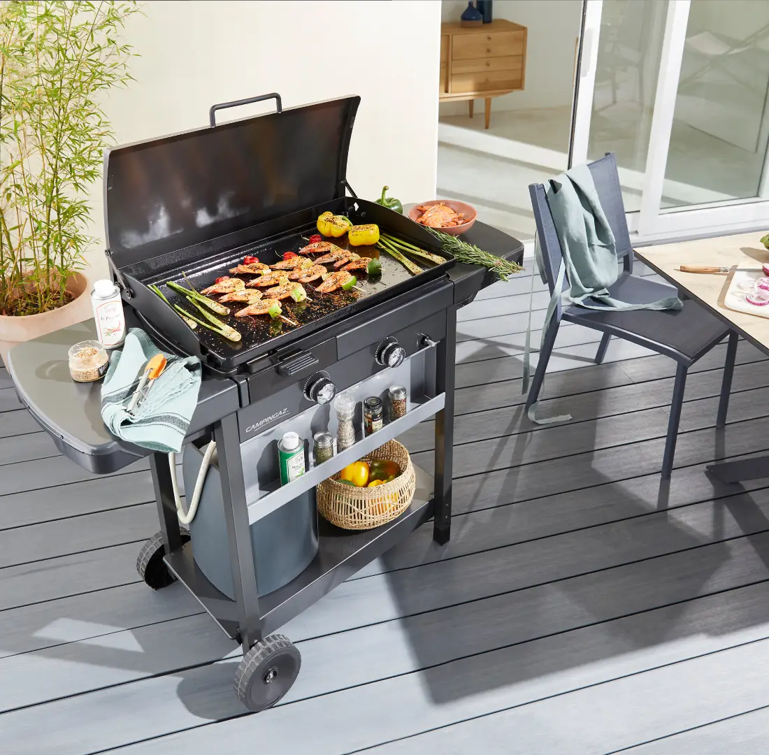 Plancha gaz CAMPINGAZ EXB Extra-chariot + plancha pas cher : Cuisson puissante et pratique