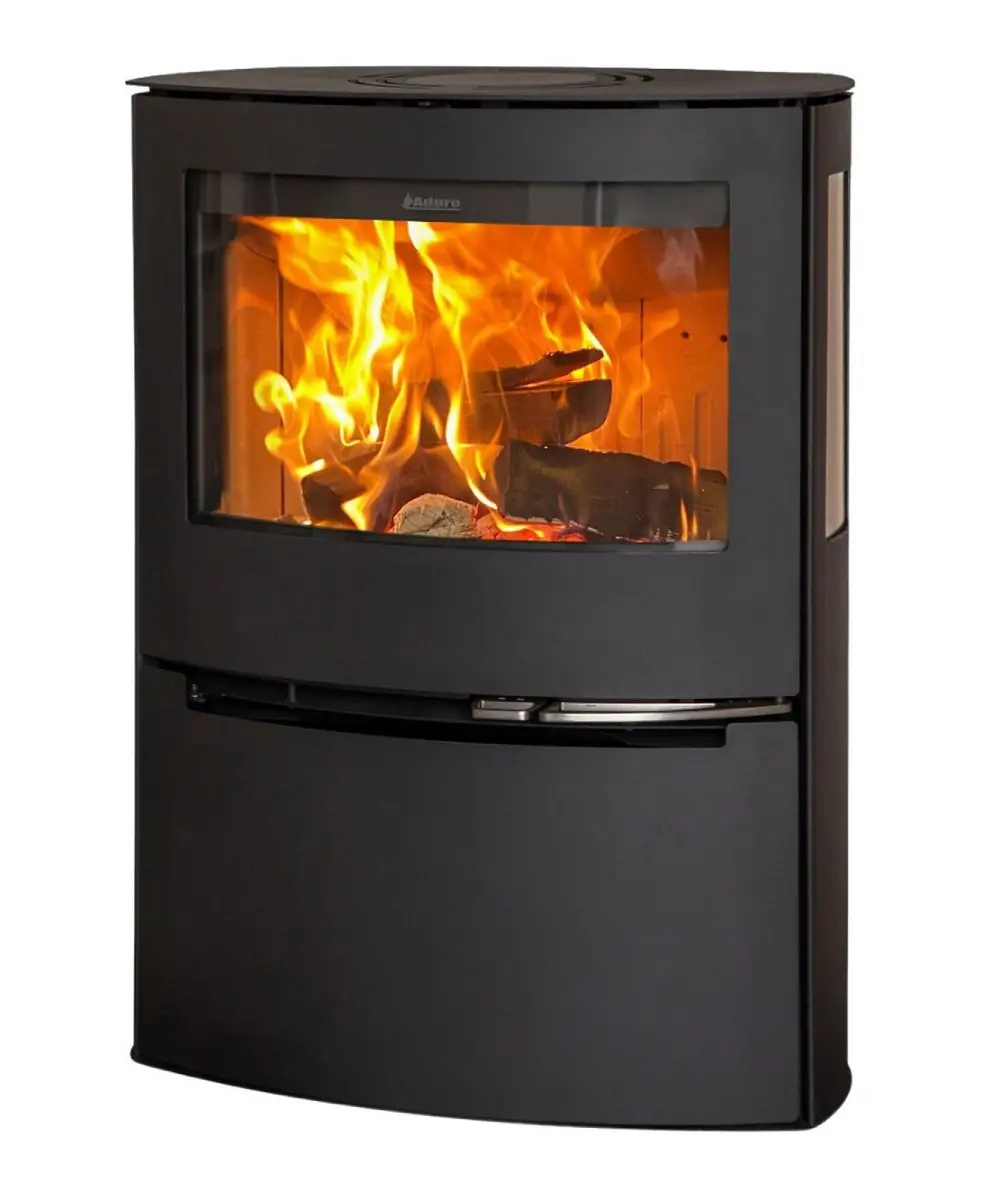 Poêle à bois ADURO 21 en acier noir 6.5kW 140m² : Un choix optimal pour votre maison