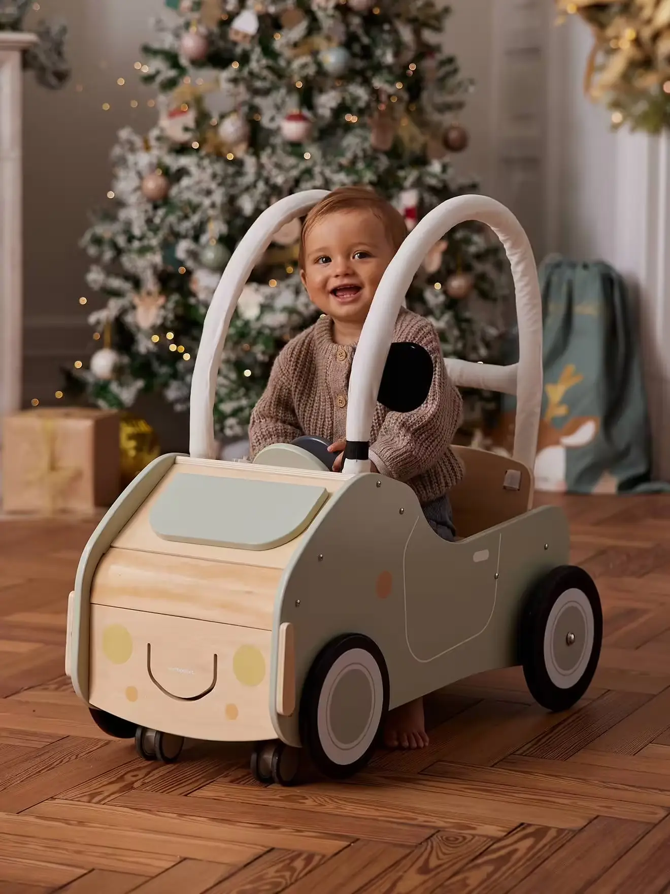 Porteur Voiture géante en bois FSC® pas cher - Jouets Vertbaudet