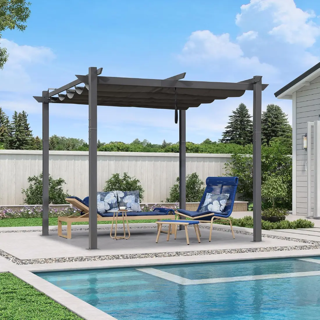 Pergola PURPLE LEAF CD05-PRG1010-GY 3x3 m aluminium Gris