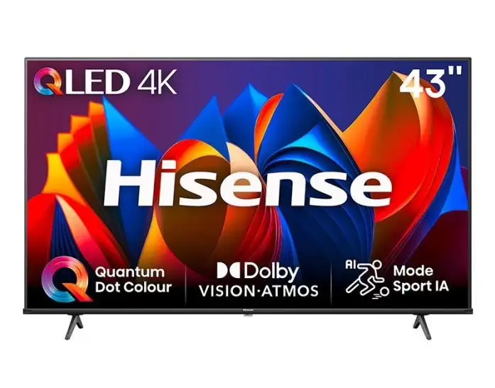 TV QLED HISENSE 43E7KQ 109 cm Smart TV pas cher - Téléviseur Electro Dépôt