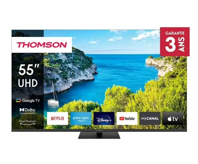 TV THOMSON 55UG5C14 140 cm Google TV UHD 4K pas cher - Téléviseur Electro Dépôt