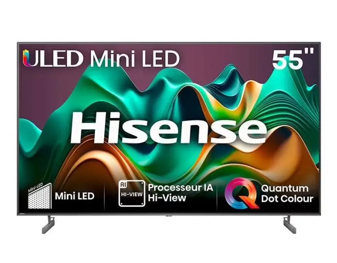 TV MINILED HISENSE 55U6NQ 139 cm Smart TV pas cher - Téléviseur Electro Dépôt