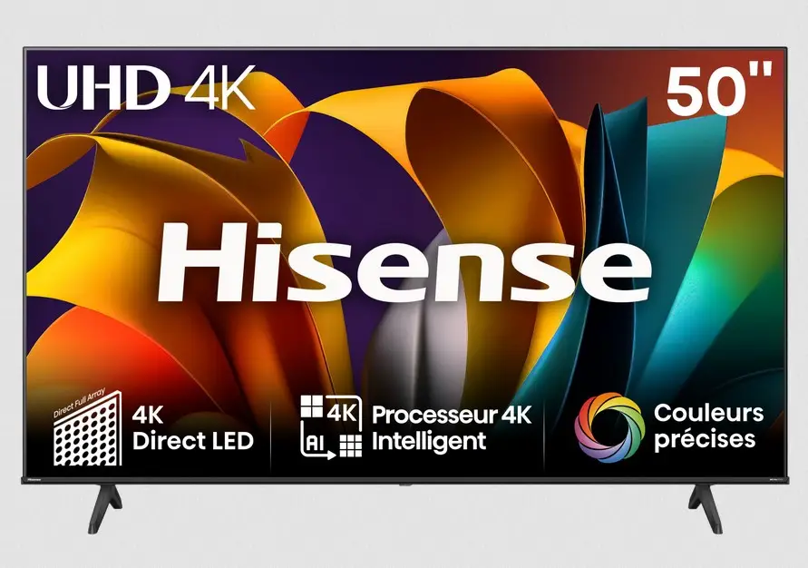 TV HISENSE 50A6N 127 cm Smart TV UHD 4K pas cher : L'Excellence Visuelle à Portée de Main