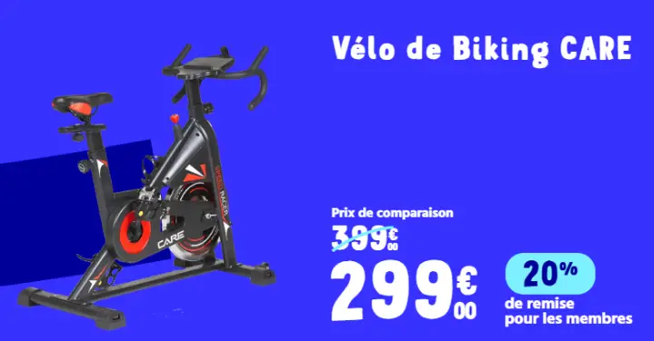 Vélo de Biking CARE Speed Racer pas cher chez Cdiscount : L'allié idéal pour vos entraînements à domicile