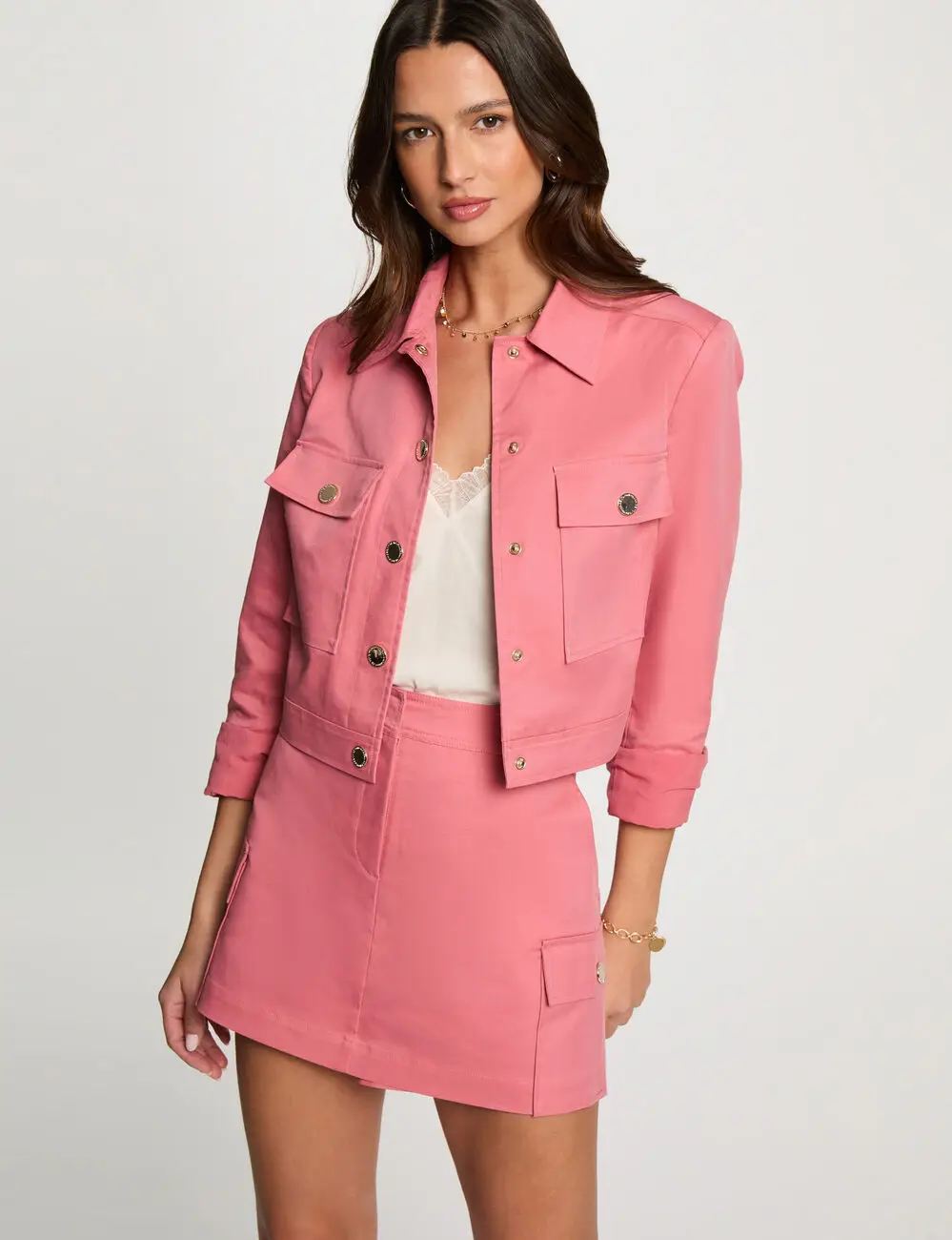 Veste courte boutonnée VKITTY Morgan vieux rose : L'Élégance Décontractée Ultime