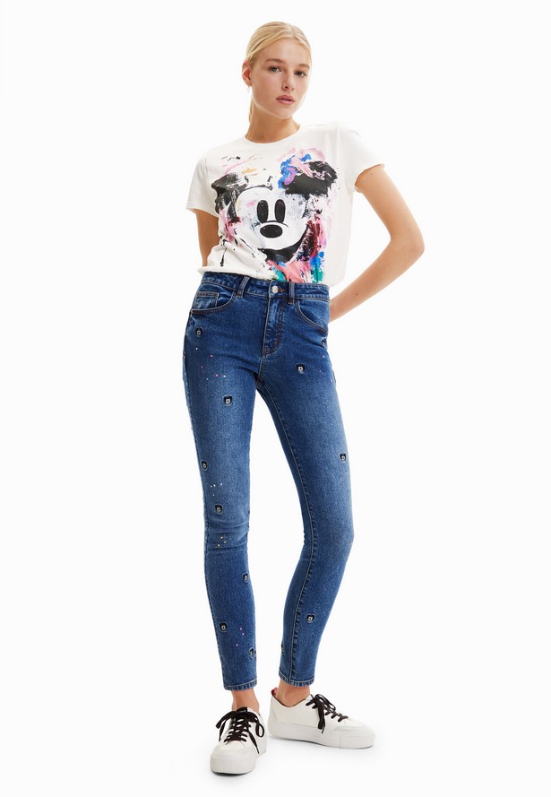 Jean slim push-up Mickey Mouse Desigual - Jeans Femme Desigual