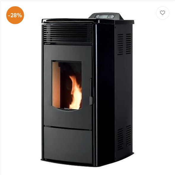 Poêle à granulés étanche SILVERCERAM7 SUPRA 7 kW Noir pas cher - Poêle à granulés Bricomarché