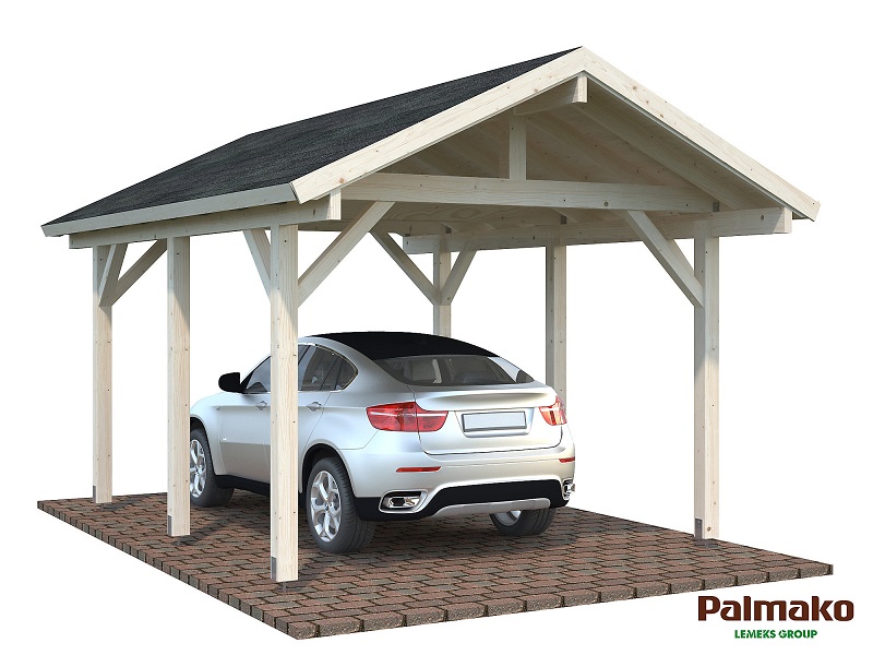 Carport simple ROBERT Palmako 11,7m² : Abritez votre véhicule en toute simplicité