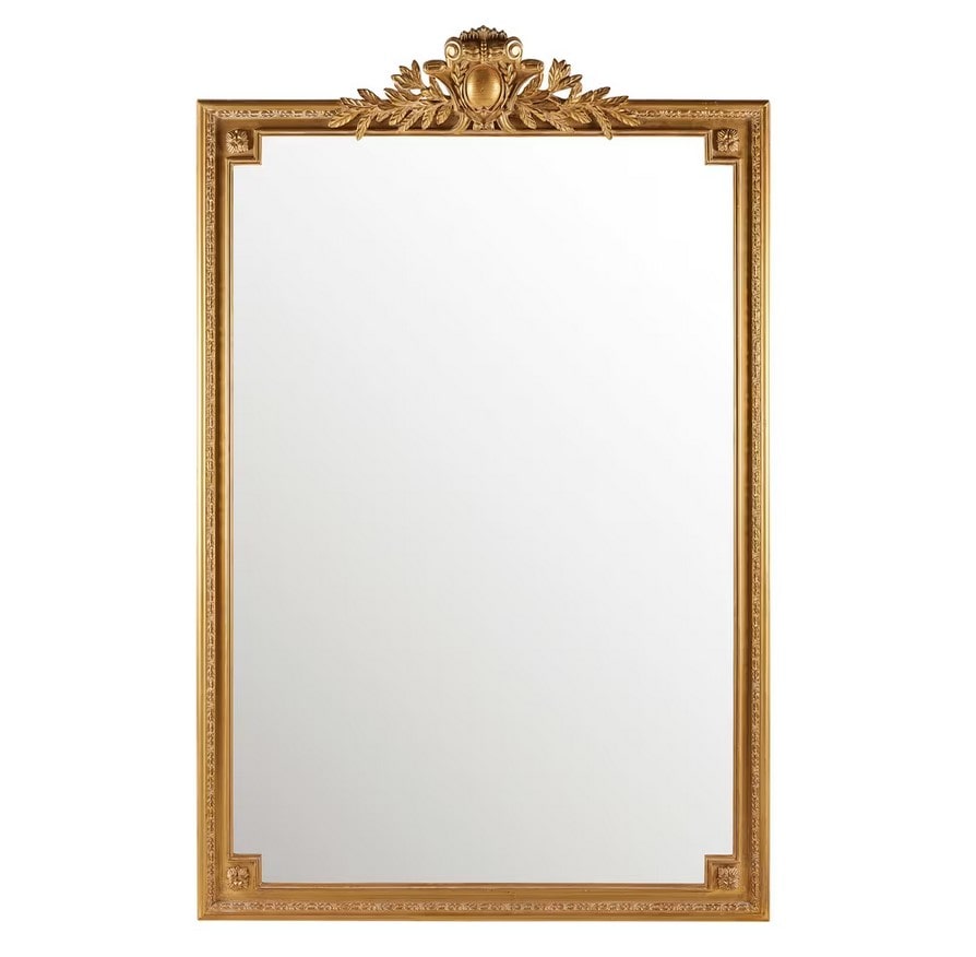 Grand miroir rectangulaire VICTOIRE à moulures dorées 120x185 cm - Miroir Maisons du Monde